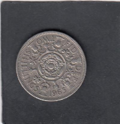 Beschrijving: 2 Shillings  ELIZABETH II